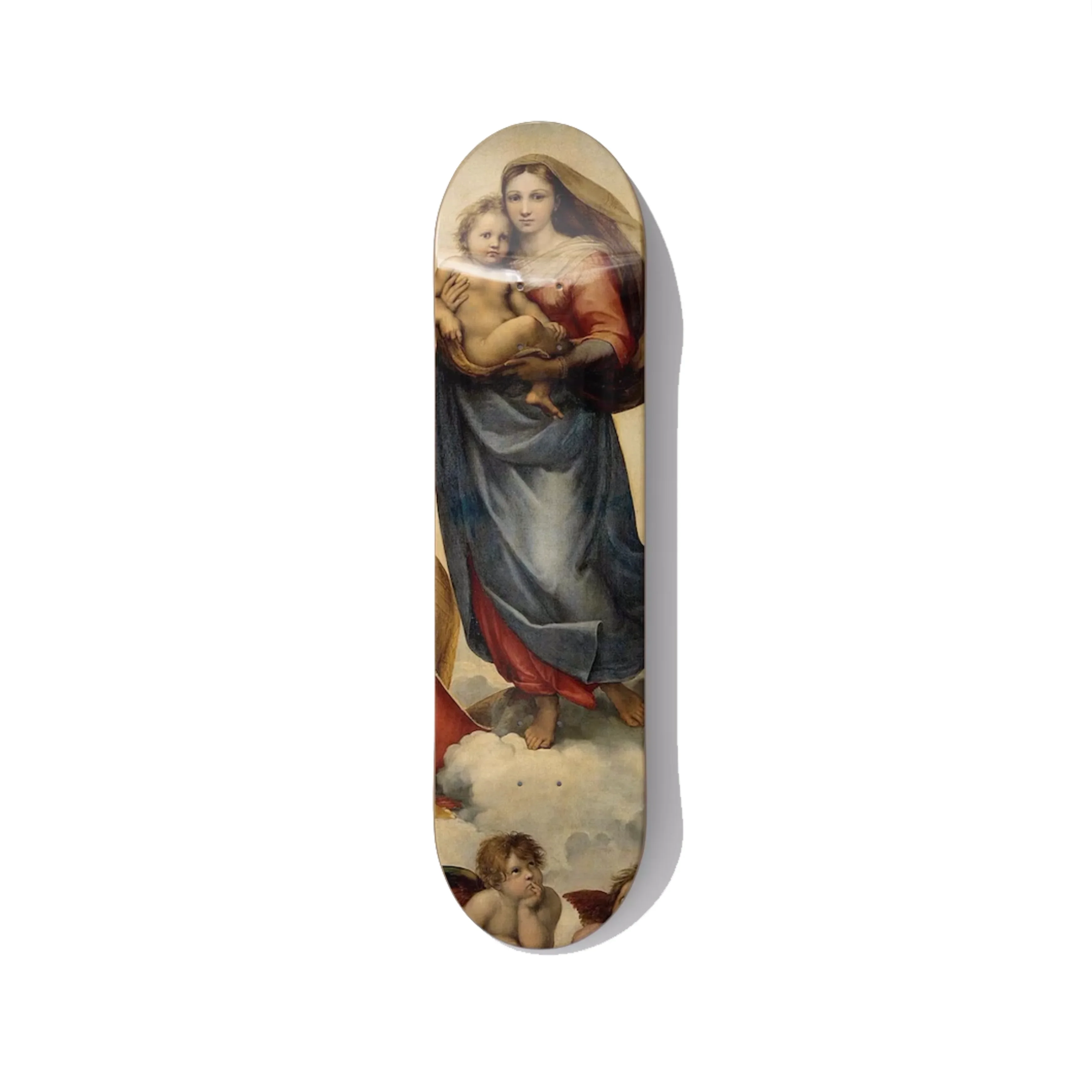 Raphael Sistine Madonna Skateboard Wall Art - Premium Canadian Maple Deck