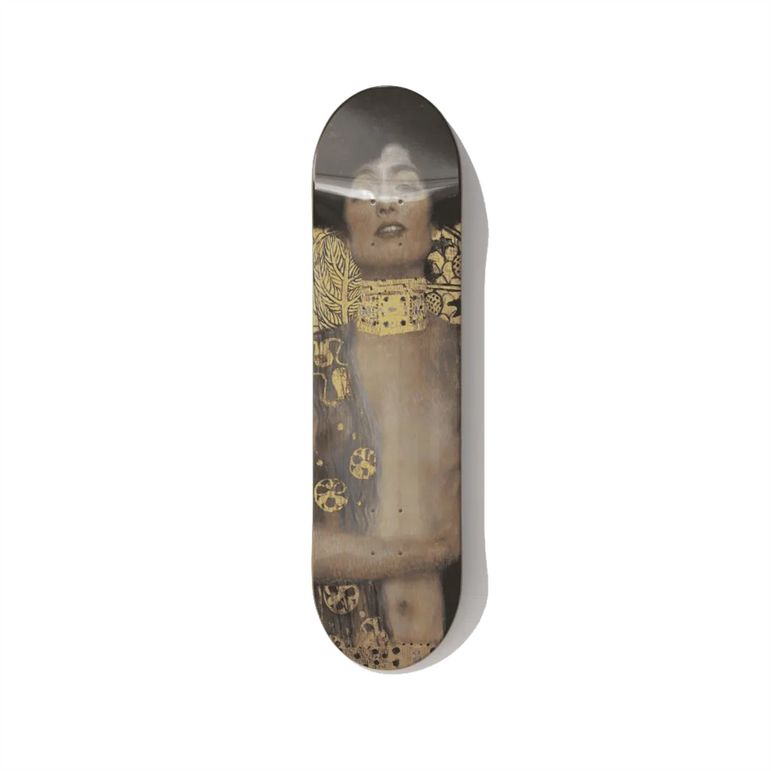 Skateboard wall art for a walk-in closet dressing room 2026 DeckArts Berlin glamour elegance golden Klimt intimate personal space slim for tight wall space boutique feeling getting ready