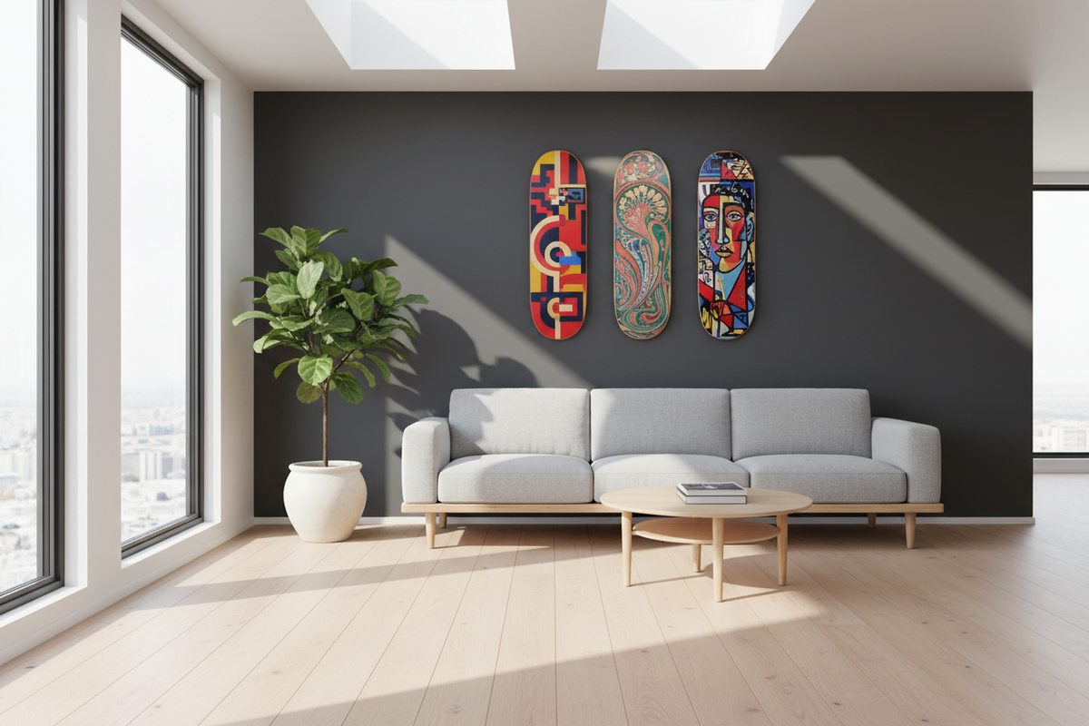 skateboard wall art 