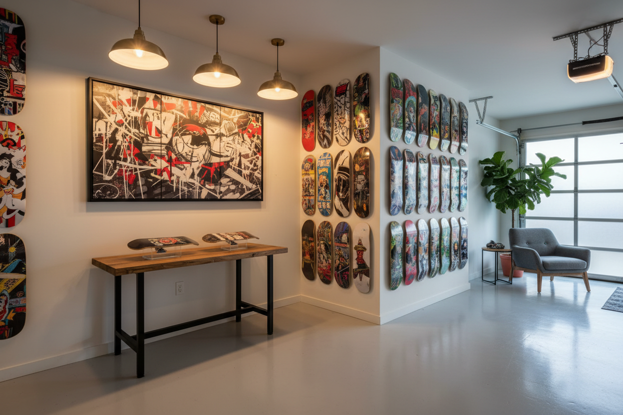  Garage Skateboard Art Display Ideas