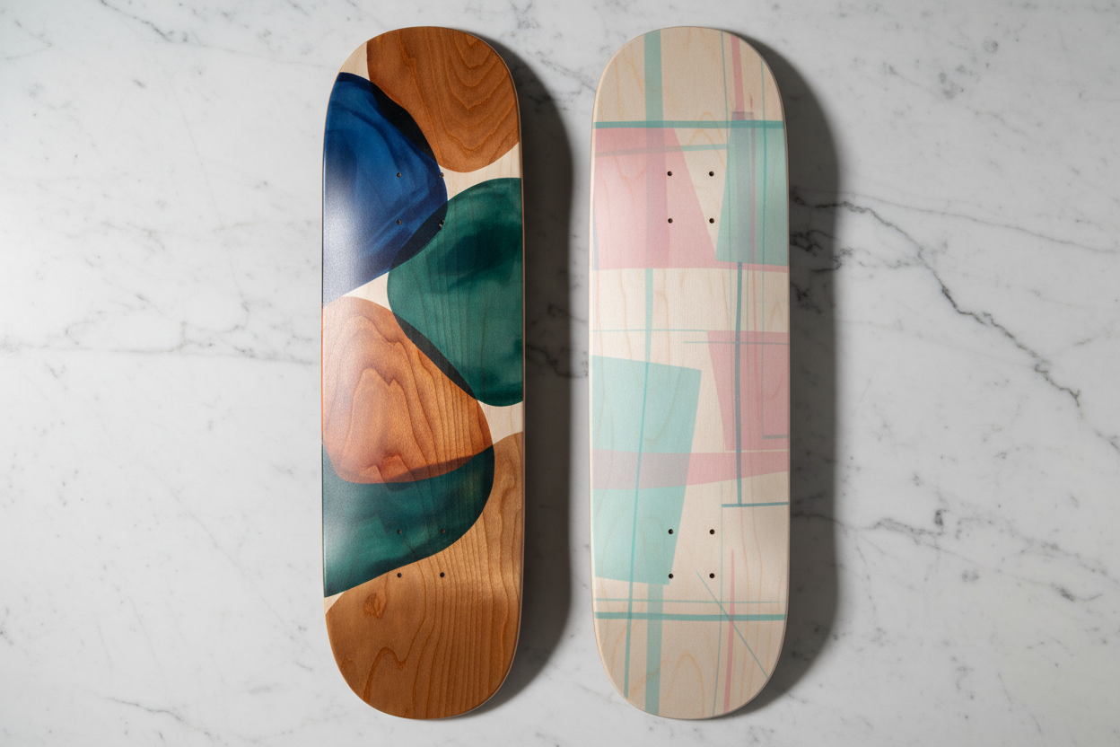   Skateboard Wall Art on Canadian Maple vs. Basswood: Quality Comparison