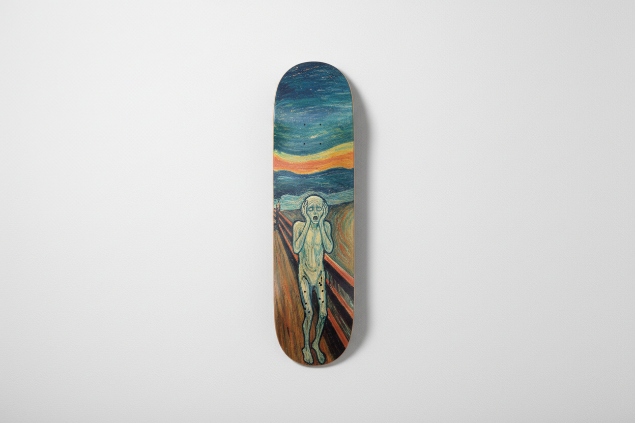 The Scream Skateboard Deck: Munch's Masterpiece on Wood