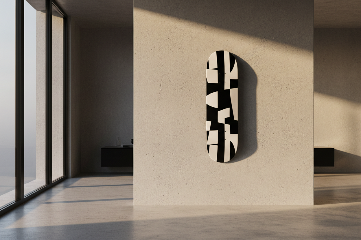 Monochrome Skateboard Wall Art for Minimalists: The Ultimate Design Guide