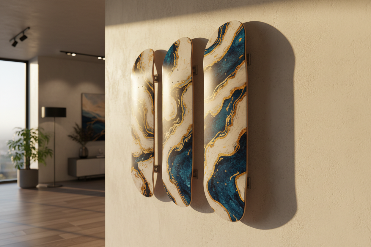 How to Hang Skateboard Decks as Wall Art Perfectly
