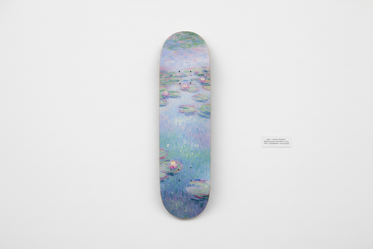  Monet Water Lilies Skateboard Art: Impressionist Wall Decor