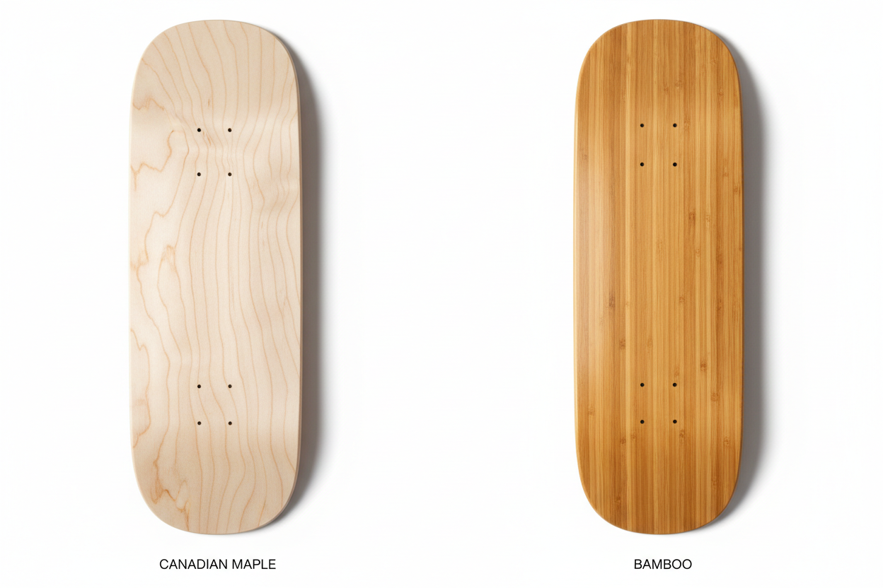 Skateboard Deck Wood Types: Maple vs Bamboo for Art