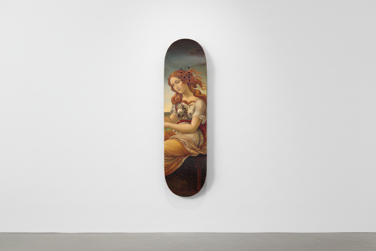Titian's Venus of Urbino as Skateboard Wall Art