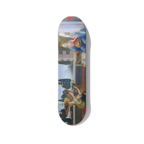 Leonardo da Vinci's Annunciation Skateboard Wall Art - Premium Canadian Maple Deck - deckarts.com
