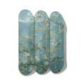 Van Gogh Almond Blossom Triptych – Impressionist Three-Panel Skateboard Art - deckarts.com