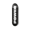 POWER – Black Croc Texture Skateboard Wall Art – Premium Canadian Maple Deck - deckarts.com