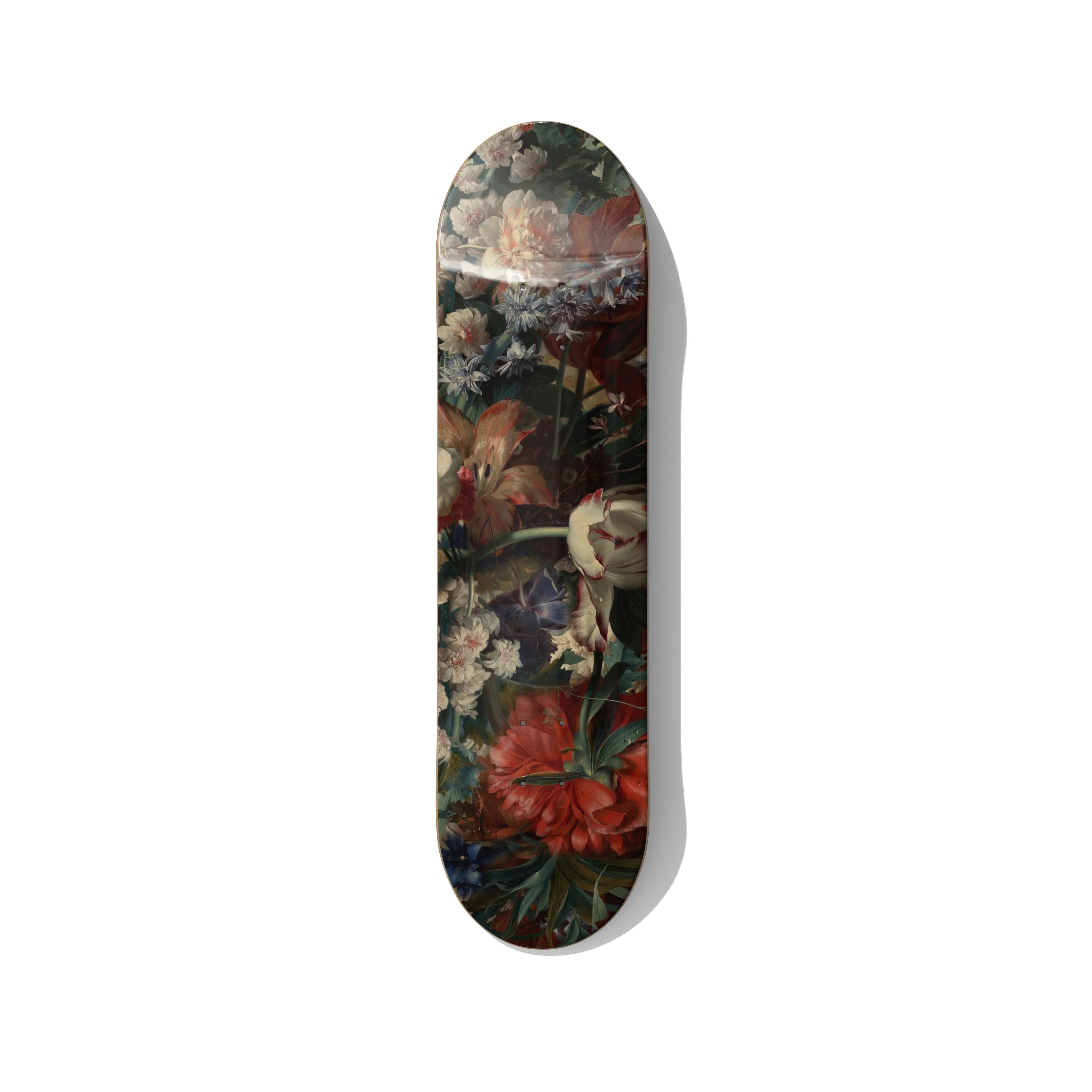 Floral Bloom Skateboard Deck Wall Art - Premium Canadian Maple.