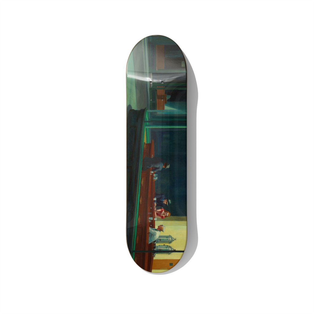 Edward Hopper – Nighthawks Skateboard Wall Art – Premium Canadian Maple Deck - deckarts.com