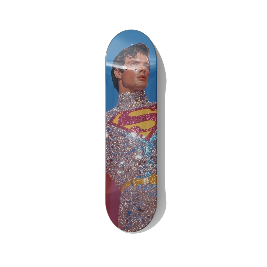 Skateboard Wall Art – Glam Superhero Icon Deck – Pop Art Power Wall Decor - deckarts.com