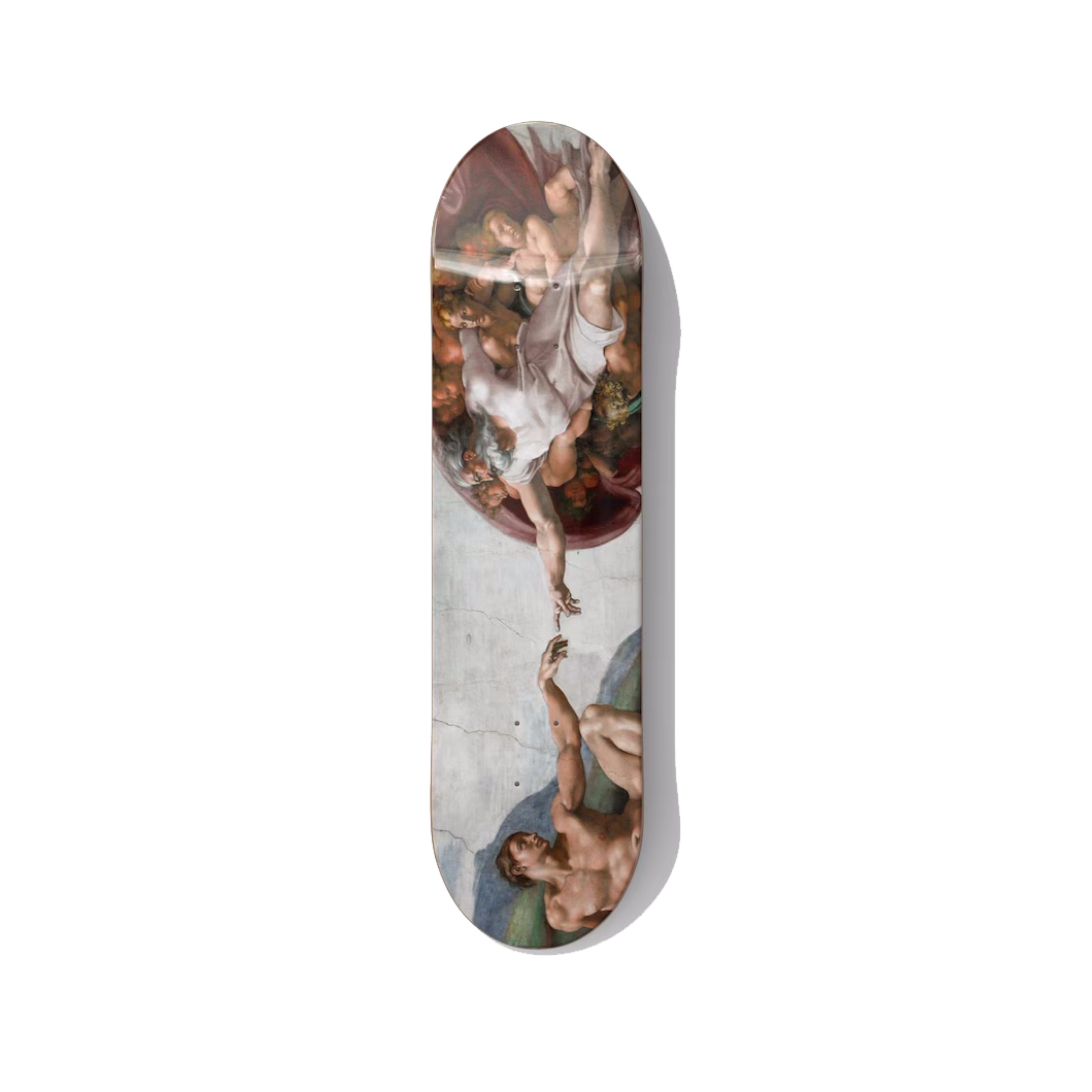 Michelangelo Creation of Adam – Sistine Chapel Renaissance Skateboard Art - deckarts.com
