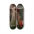 Edmund Leighton The Accolade Skateboard Deck Diptych Wall Art – Medieval Romance Classic Painting Art Decks - deckarts.com