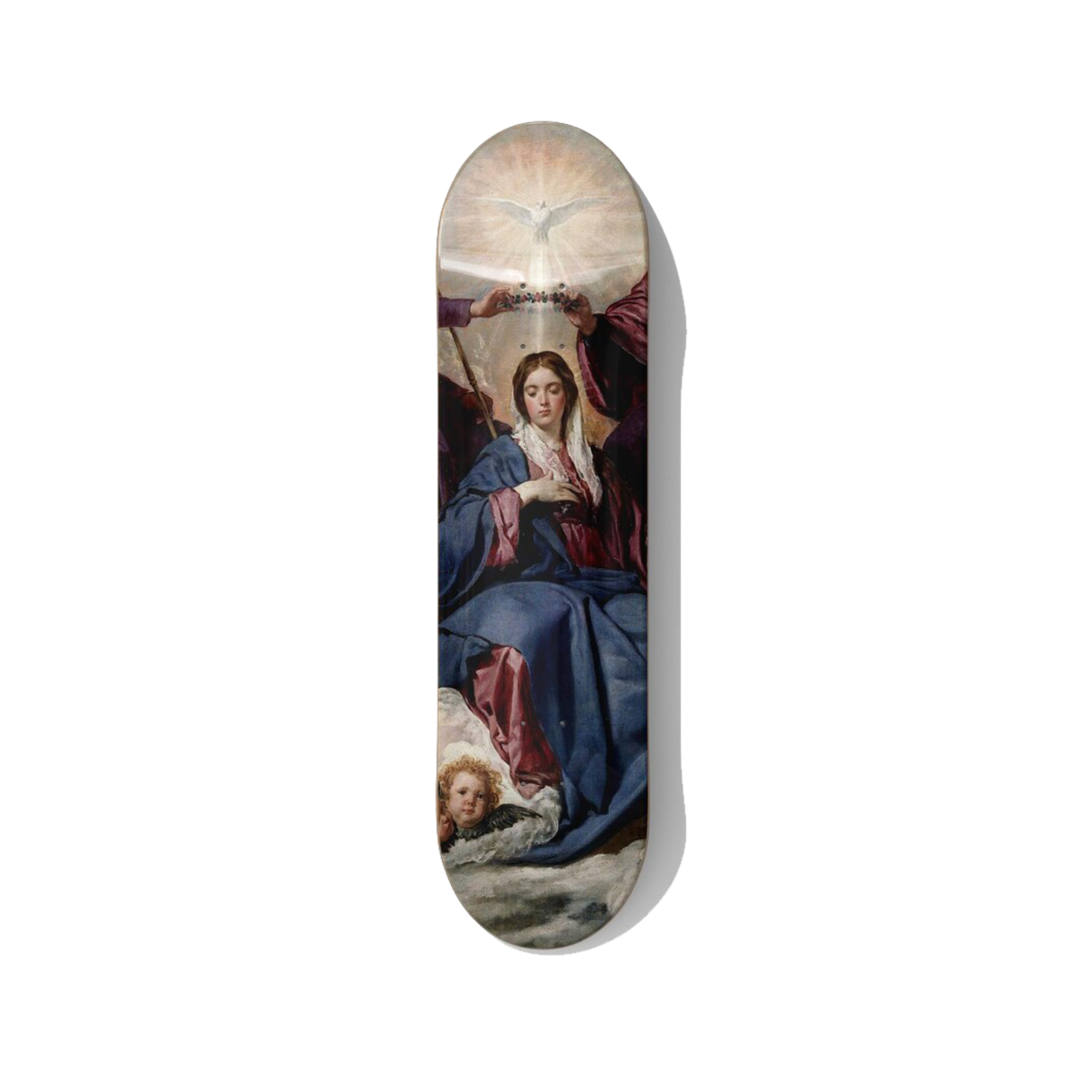 Diego Velázquez’s Coronation of the Virgin Skateboard Wall Art – Premium Canadian Maple Deck - deckarts.com