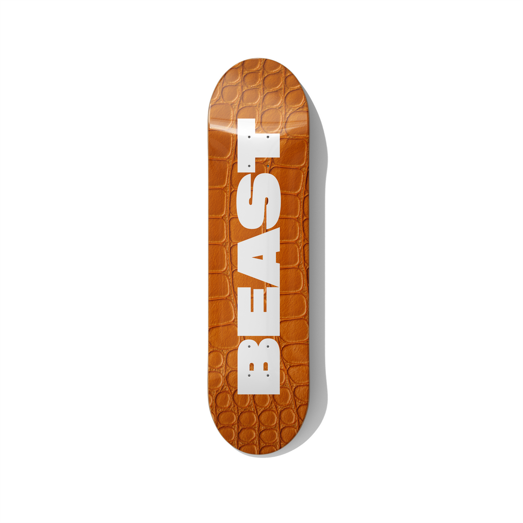 BEAST – Crocodile Texture Skateboard Wall Art – Premium Canadian Maple Deck - deckarts.com