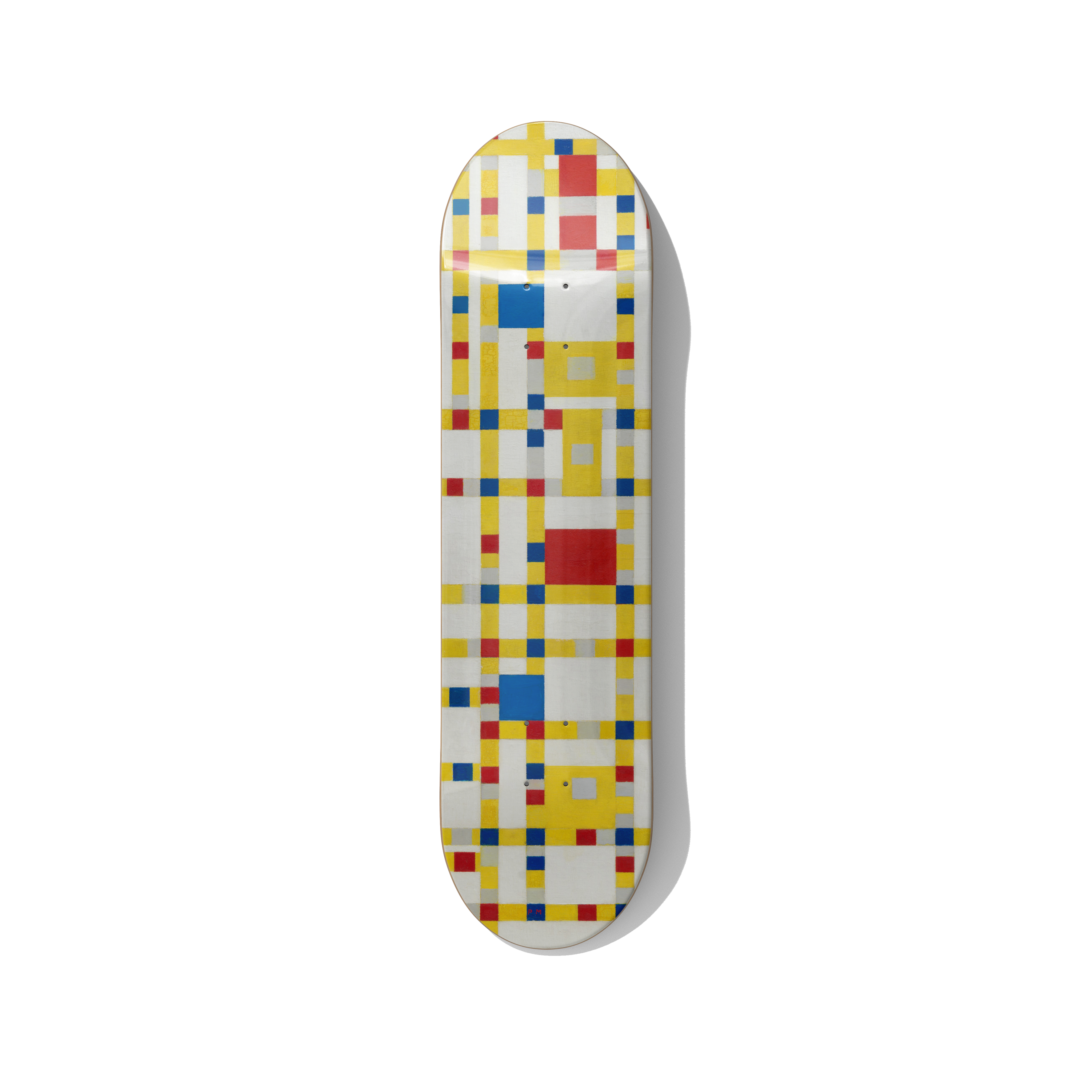 Piet Mondrian – Broadway Boogie Woogie Skateboard Wall Art – Premium Canadian Maple Deck - deckarts.com