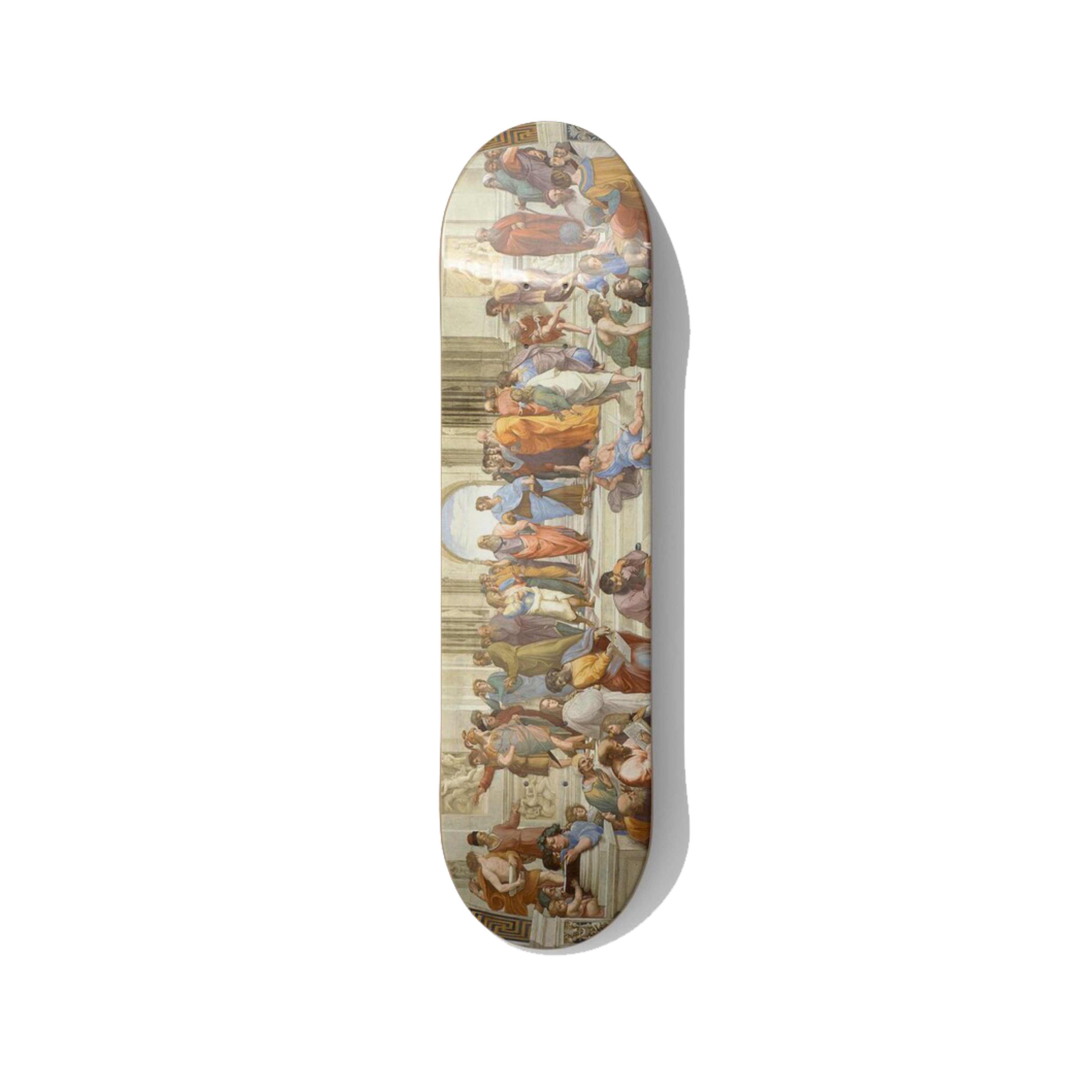 Raphael School of Athens – Renaissance Philosophy Masterpiece Skateboard Art - deckarts.com
