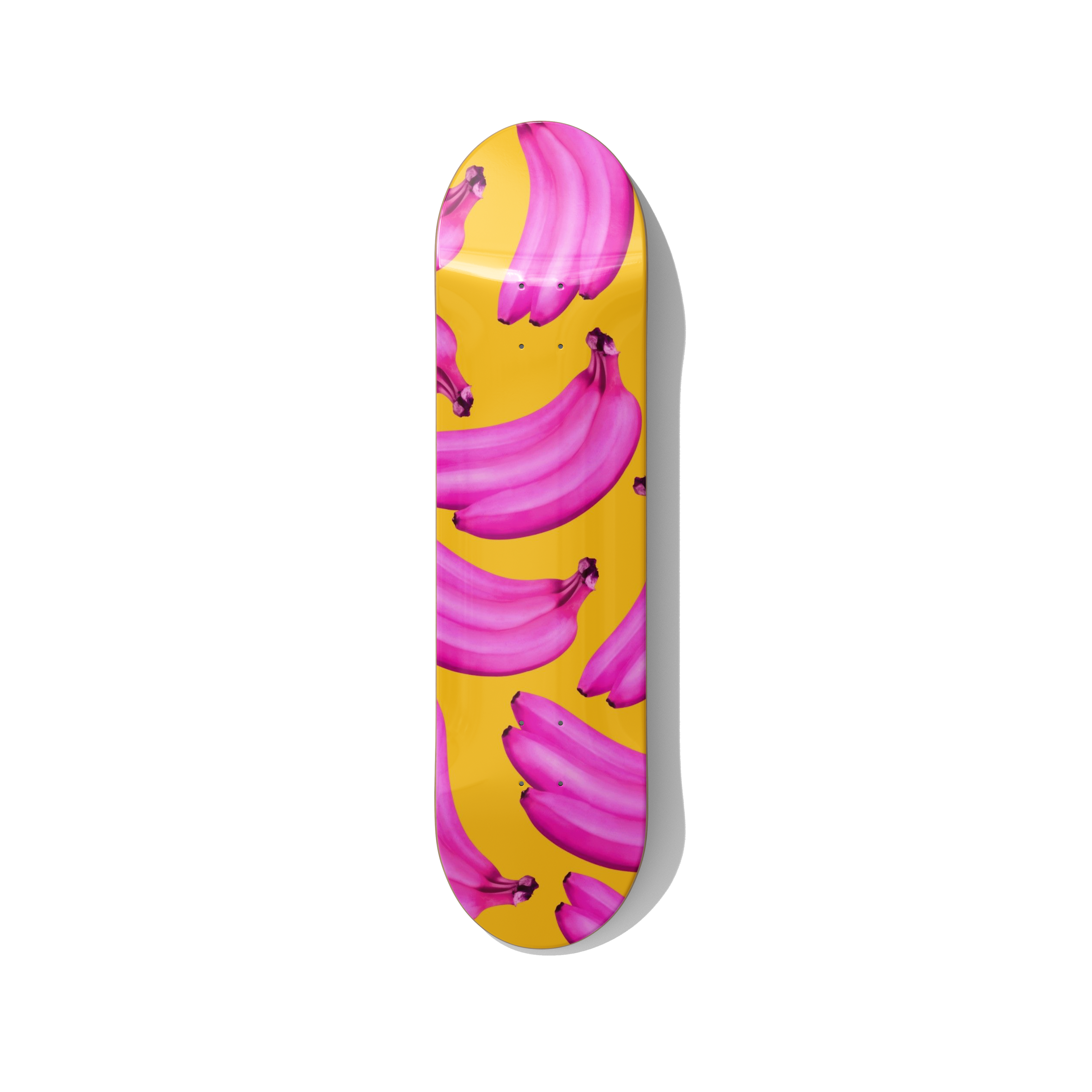 Skateboard Wall Art – Pink Banana Pattern Modern Wall Decor - deckarts.com
