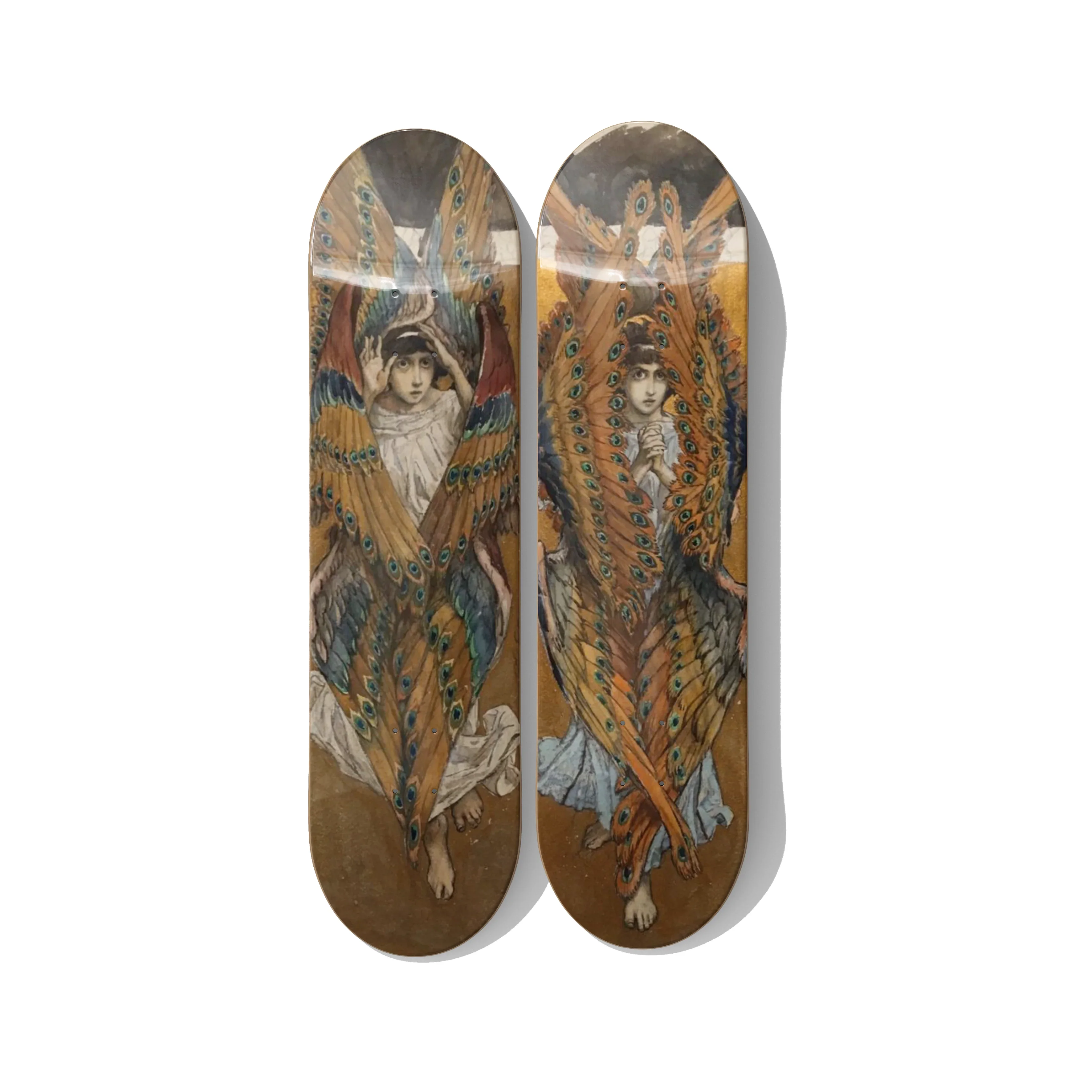 Victor Vasnetsov – Seraphim Skateboard Deck Diptych Wall Art – Premium Canadian Maple.