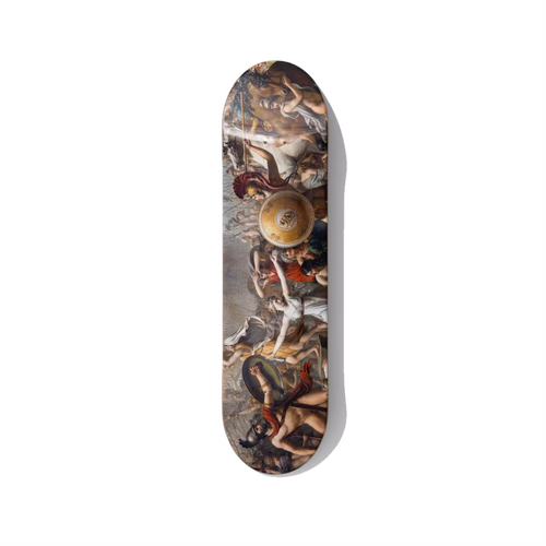 Jacques-Louis David's The Intervention of the Sabine Women Skateboard Wall Art - Premium Canadian Maple Deck - deckarts.com