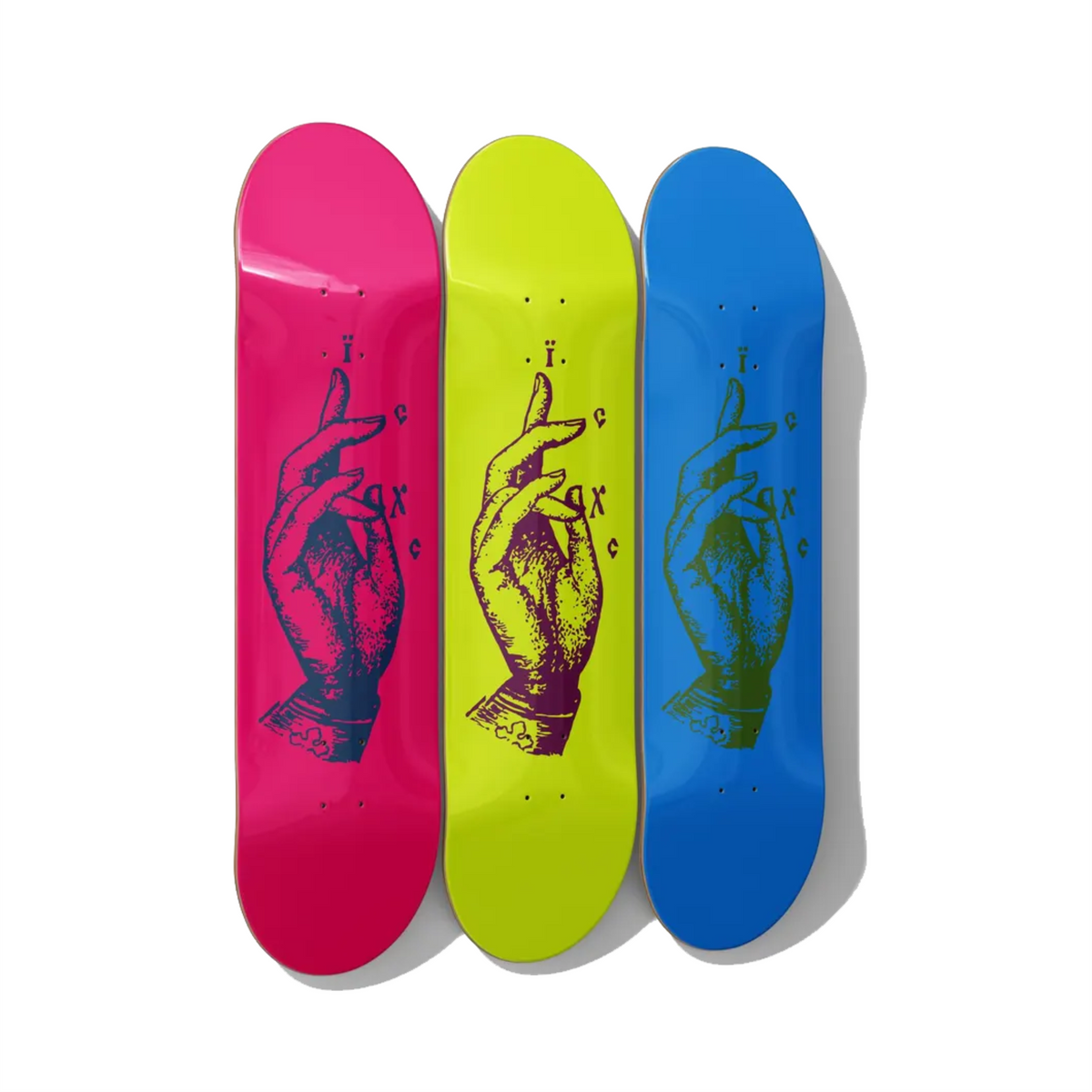 Byzantine IC XC Neon Trinity Skateboard Triptych | deckarts