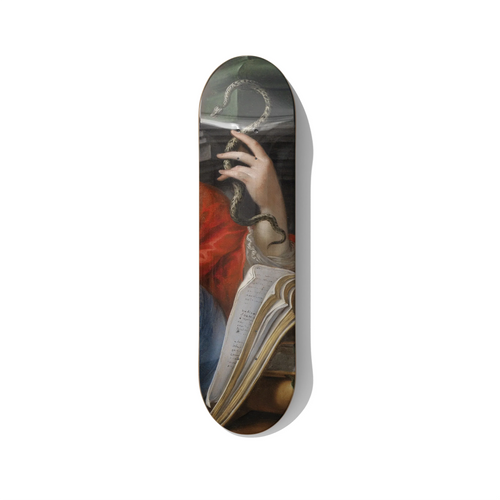 Serpent Scholar Skateboard Deck Wall Art - Premium Canadian Maple.