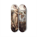 Leda and the Swan Renaissance Art – Skateboard Deck Diptych Wall Art – Premium Canadian Maple Deck - deckarts.com
