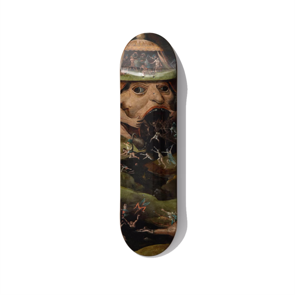 Hieronymus Bosch's Garden of Earthly Delights Hell Panel Skateboard Wall Art - Premium Canadian Maple Deck - deckarts.com