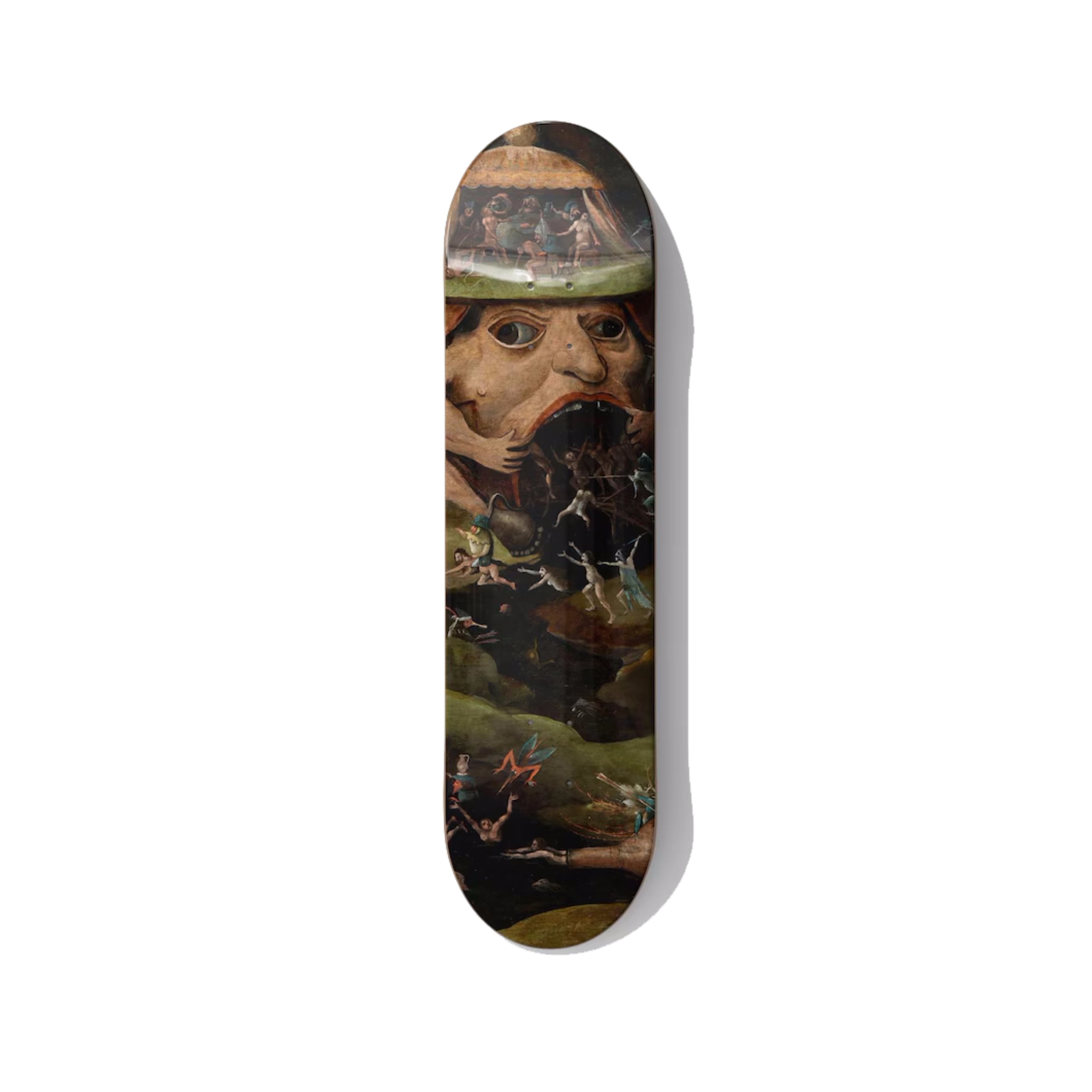 Hieronymus Bosch's Garden of Earthly Delights Hell Panel Skateboard Wall Art - Premium Canadian Maple Deck - deckarts.com