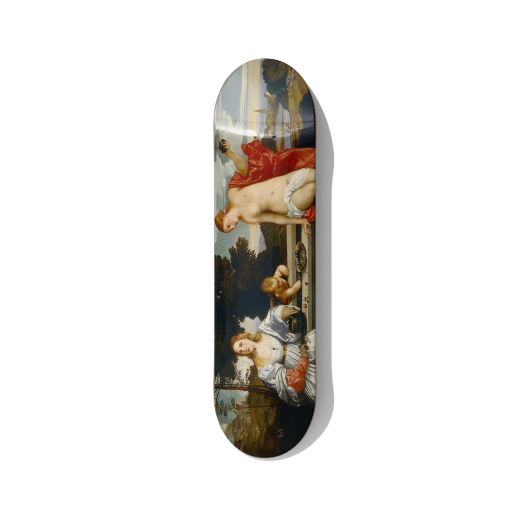 Titian's Sacred and Profane Love Skateboard Wall Art - Premium Canadian Maple Deck - deckarts.com