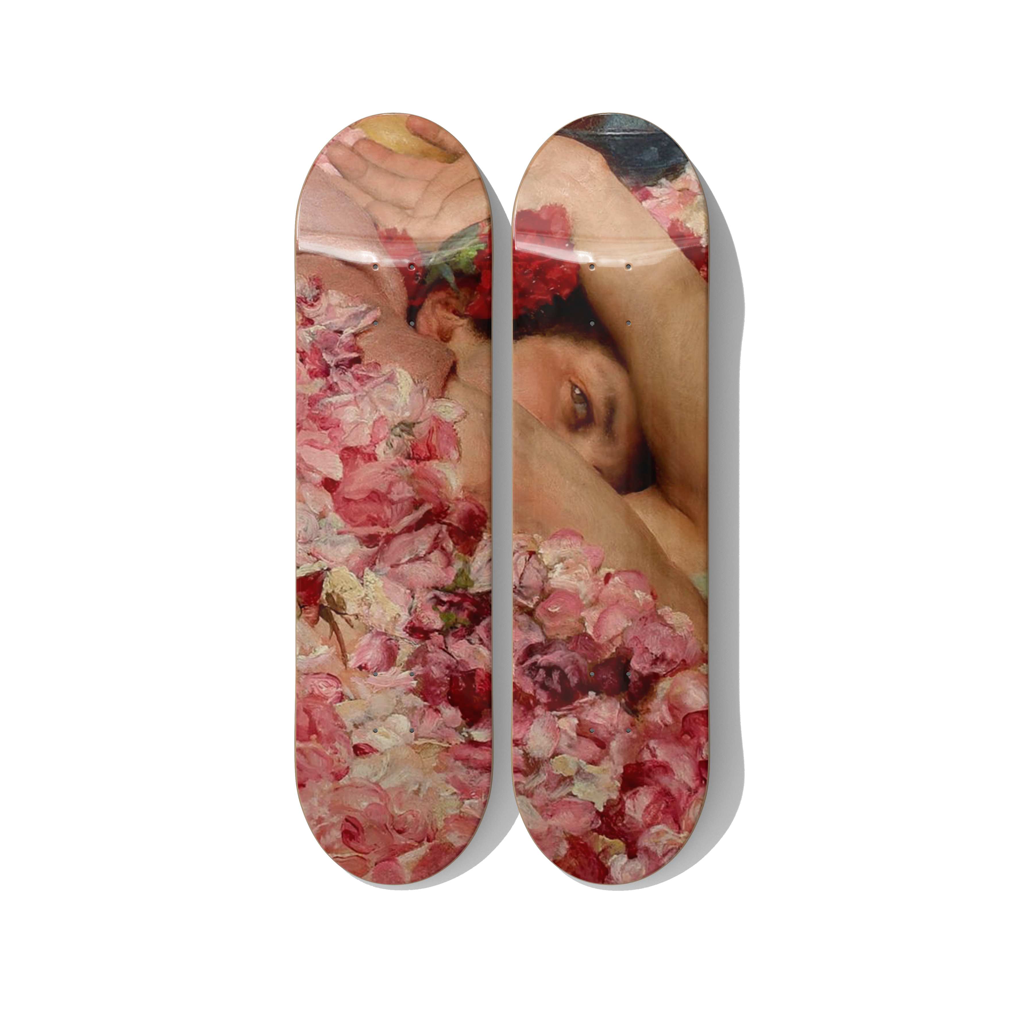 Lawrence Alma-Tadema The Roses of Heliogabalus Skateboard Deck Diptych Wall Art – Classical Painting Art Decks - deckarts.com