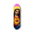 Sacred Heart modern religious pop art skateboard wall art on Canadian maple deck