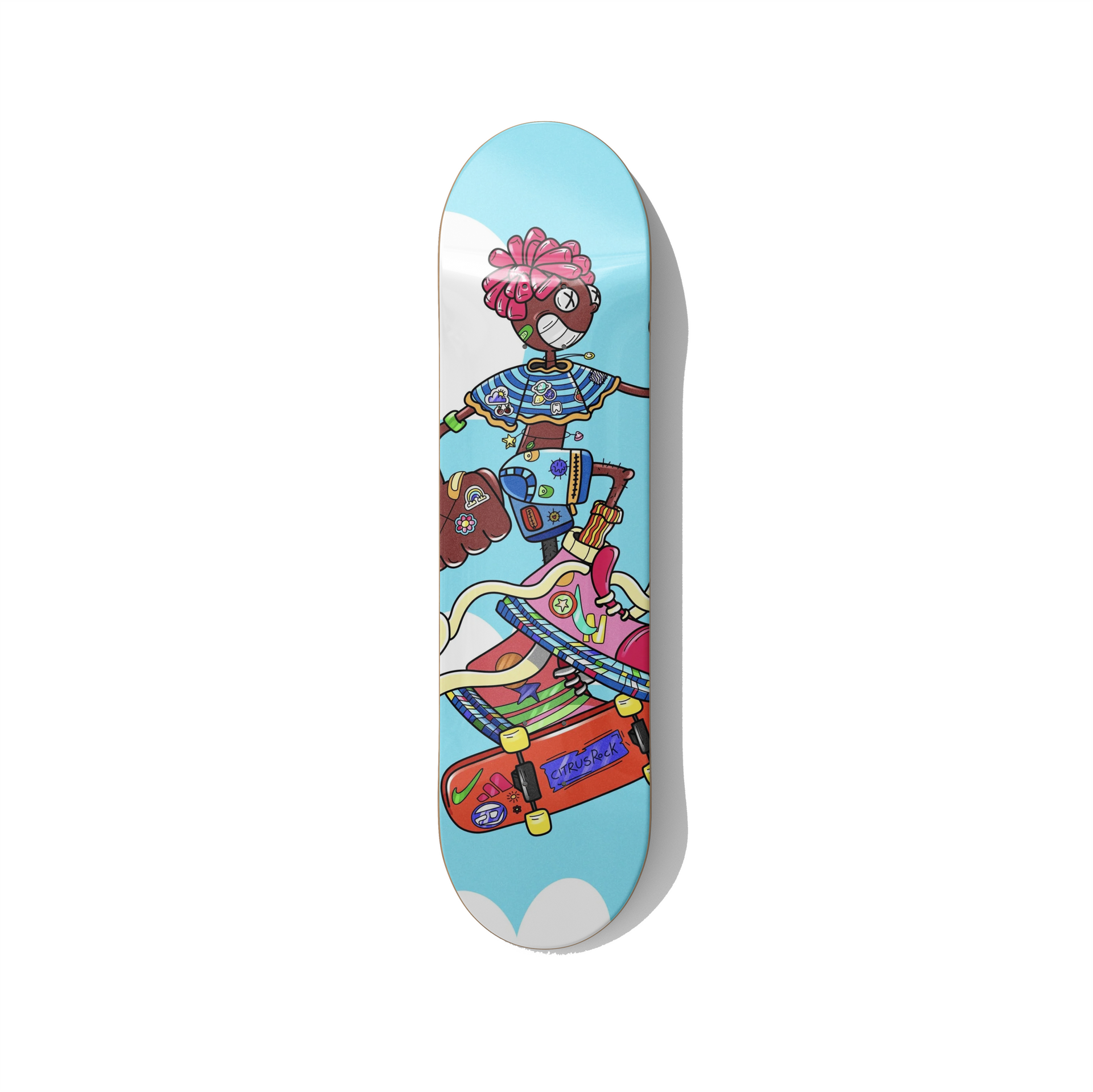 Reach the Sky Skateboard Wall Art | deckarts – deckarts