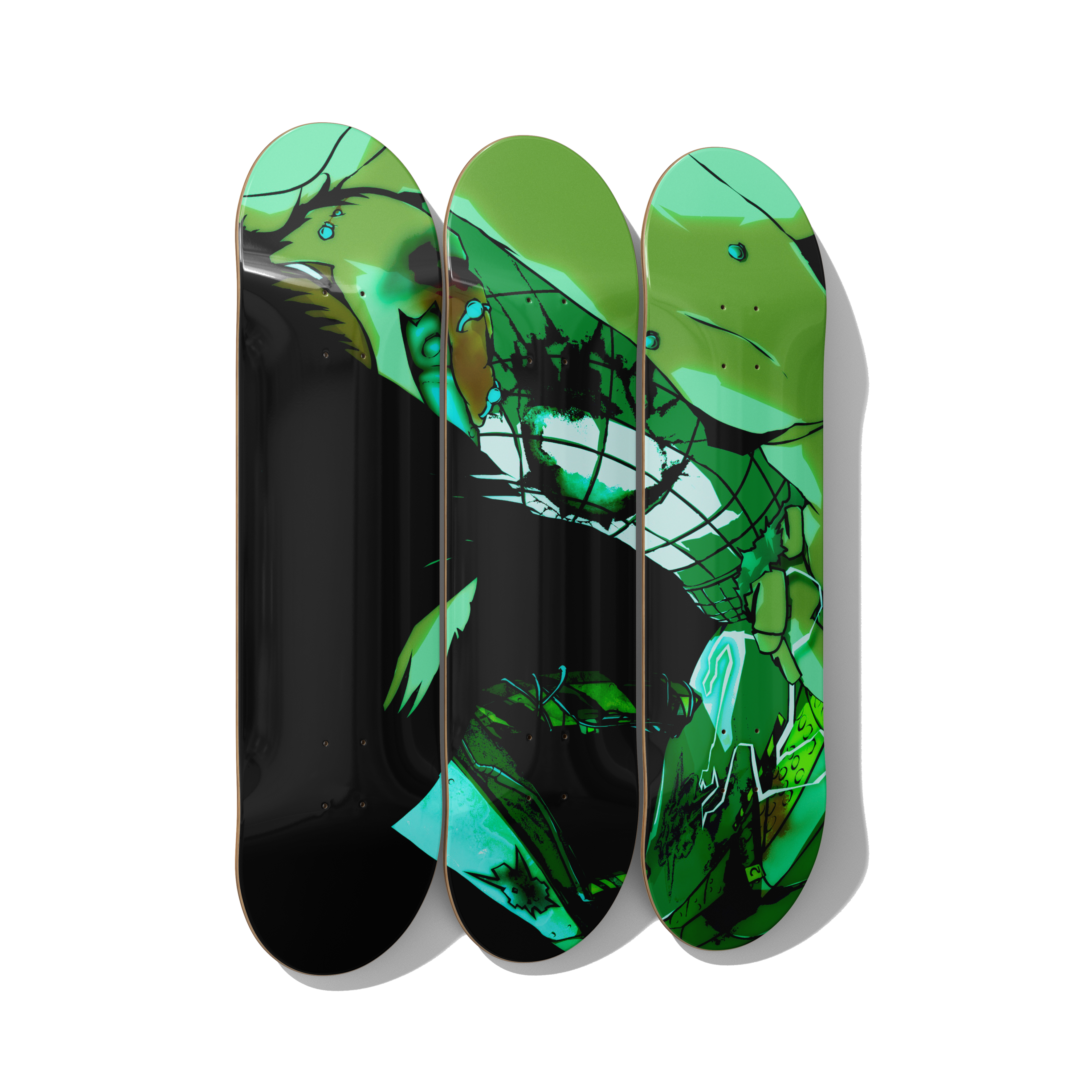 Skateboard Art – Touching The Presence Triptych Deck Set