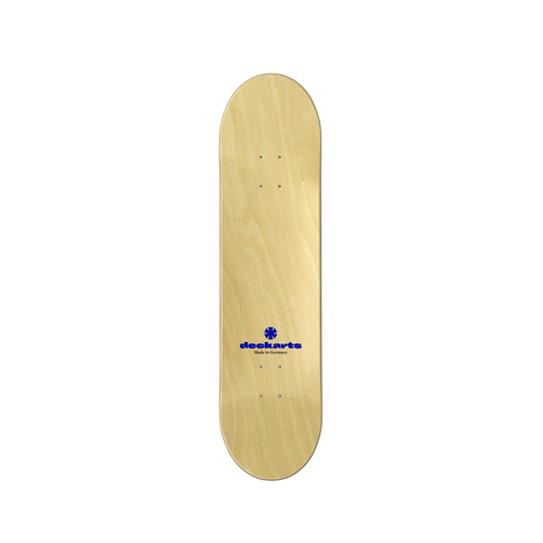 Blank skateboard deck back side on premium Canadian maple deckarts